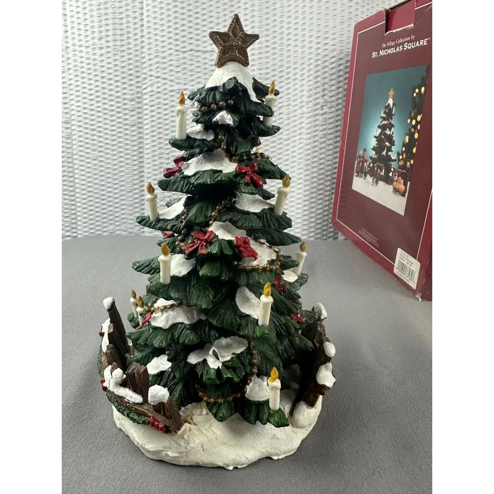 St Nicholas Square Village ~ Caroling Around the Tree With Box TREE‎ ONLY